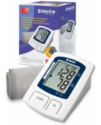 Тонометр автоматический B.Well индикатор аритмии память 2х60 манжета 22-36 см адаптер А-23