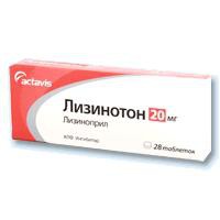 Лизинотон табл. 20 мг 28 шт.