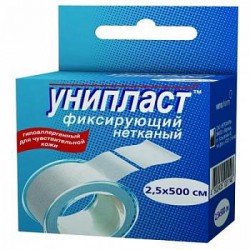 Лейкопластырь Унипласт на нетканой основе р. 2.5смх500см 1 шт.